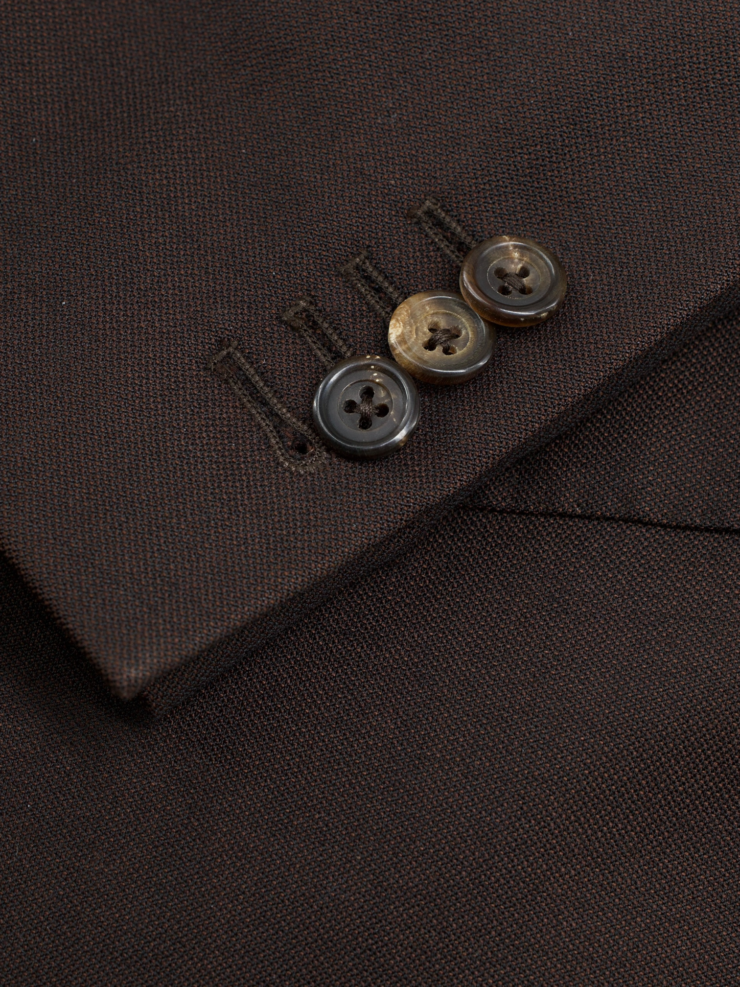 Kiton Chocolate Brown Lightweight-Cashmere Pinpoint Jacket