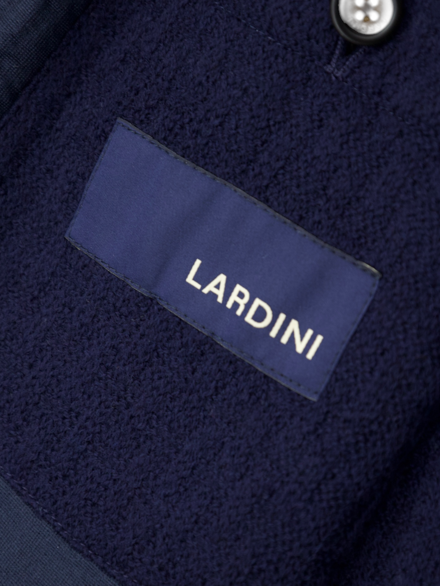 Lardini Navy Liknit Knitted Jacket