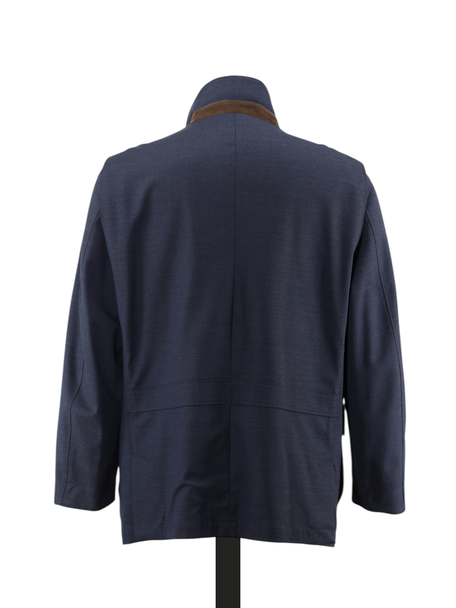 Loro Piana Dark Blue Wool Storm-System Roadster Coat