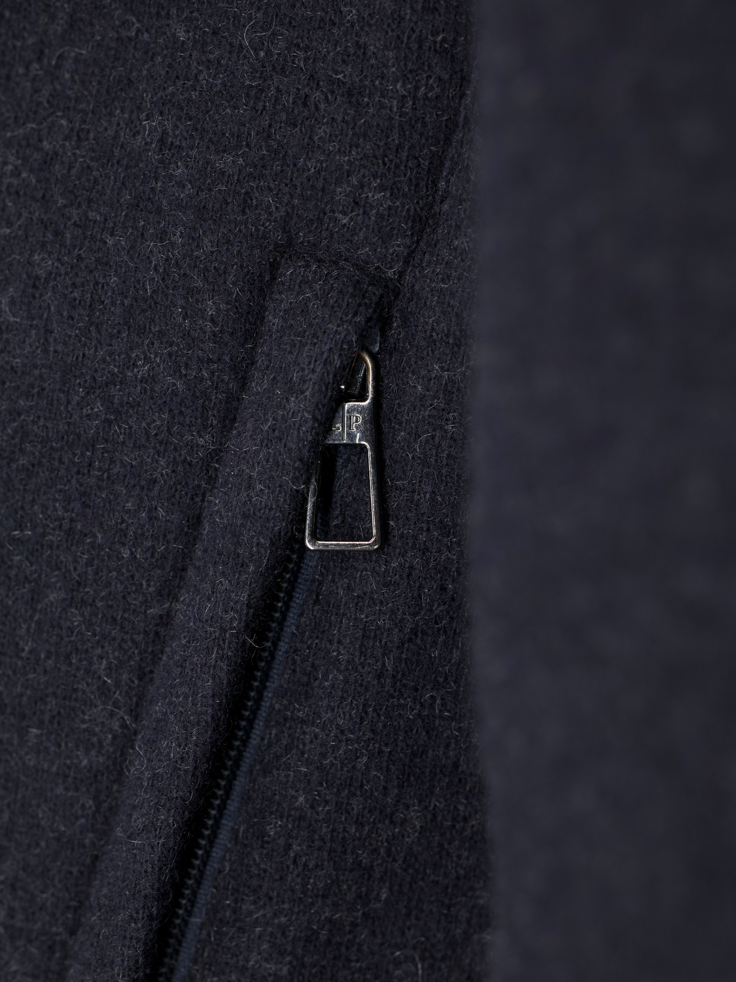 Loro Piana Navy Jersey Novalis Cashmere & Castorino Fur Lining Sweater Overshirt Jacket