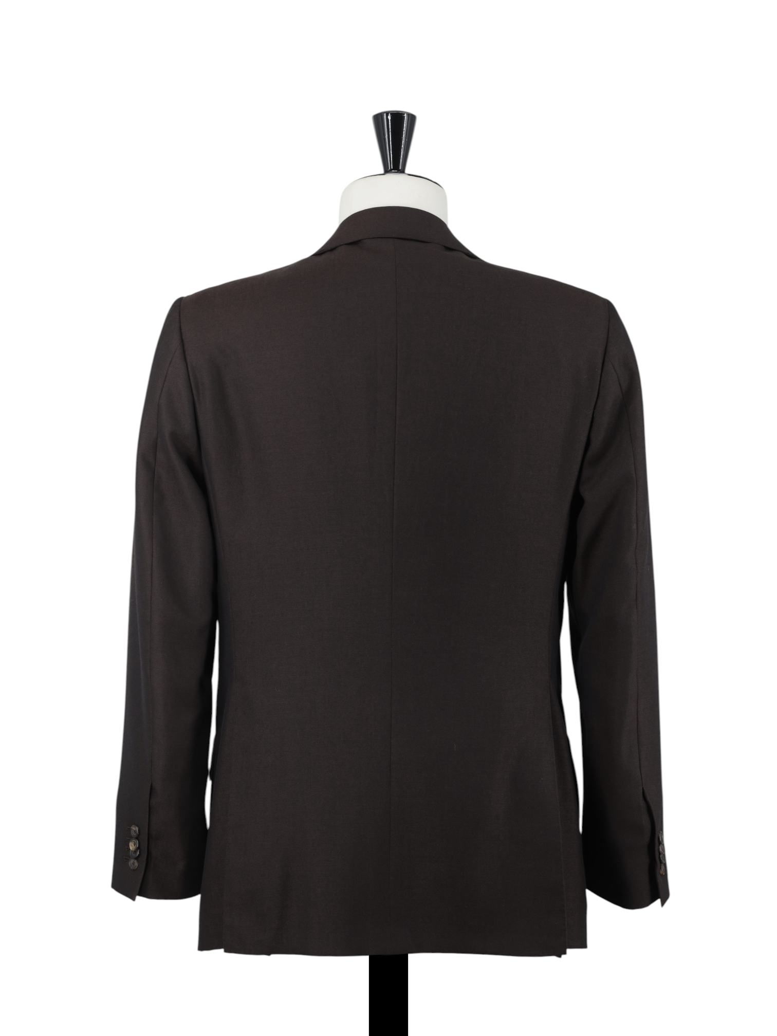 Kiton Chocolate Brown Lightweight-Cashmere Pinpoint Jacket