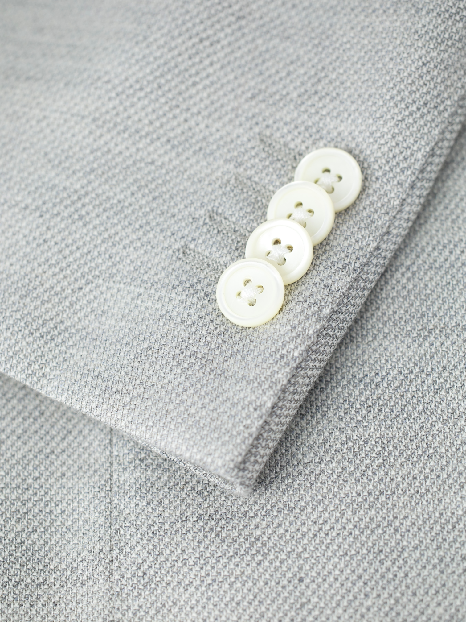 Corneliani Light Grey Cashmere & Silk Micro-Pattern Academy Jacket