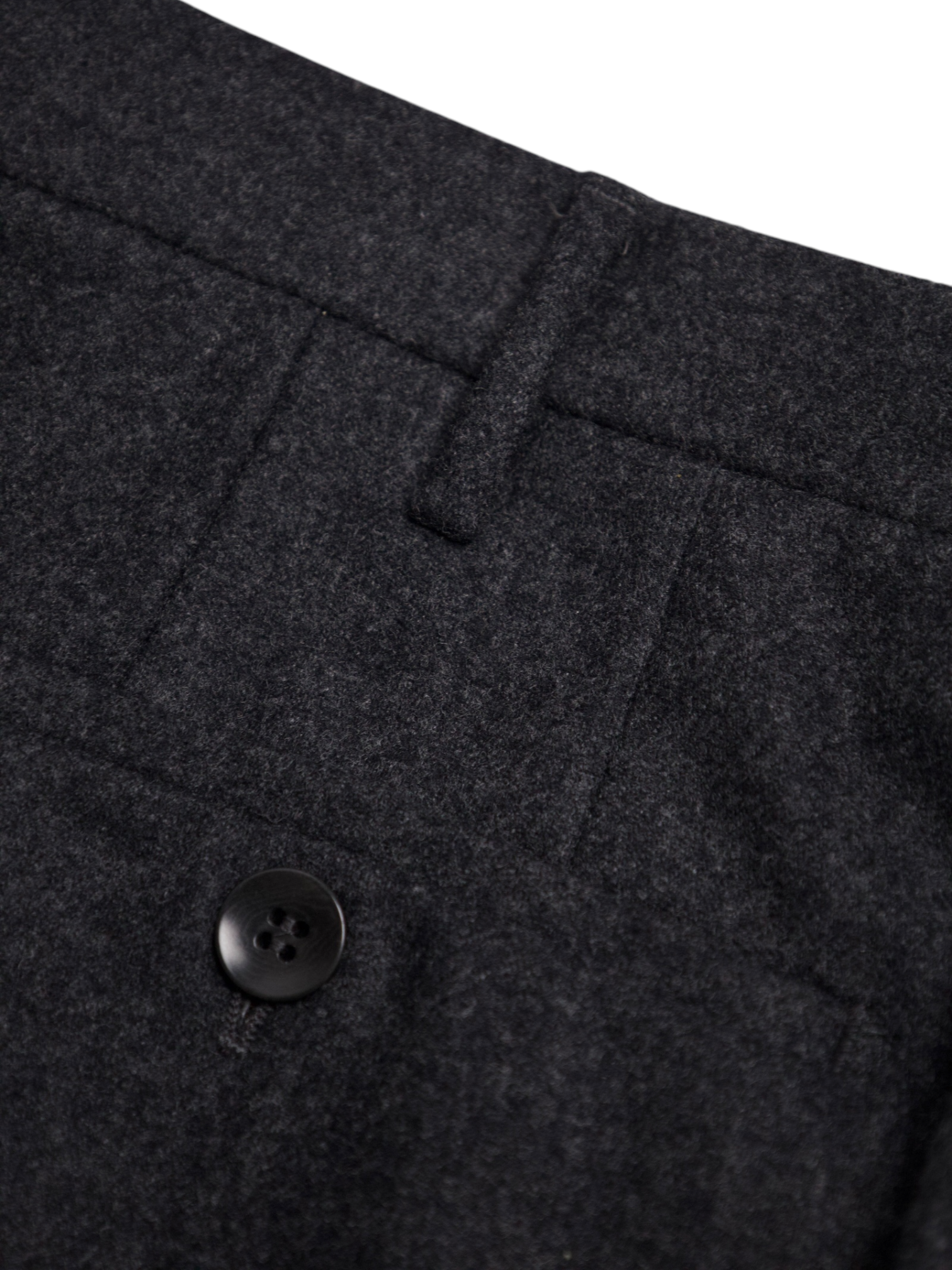 Doriani Cashmere Dark Grey Wool & Cashmere Flannel Trousers