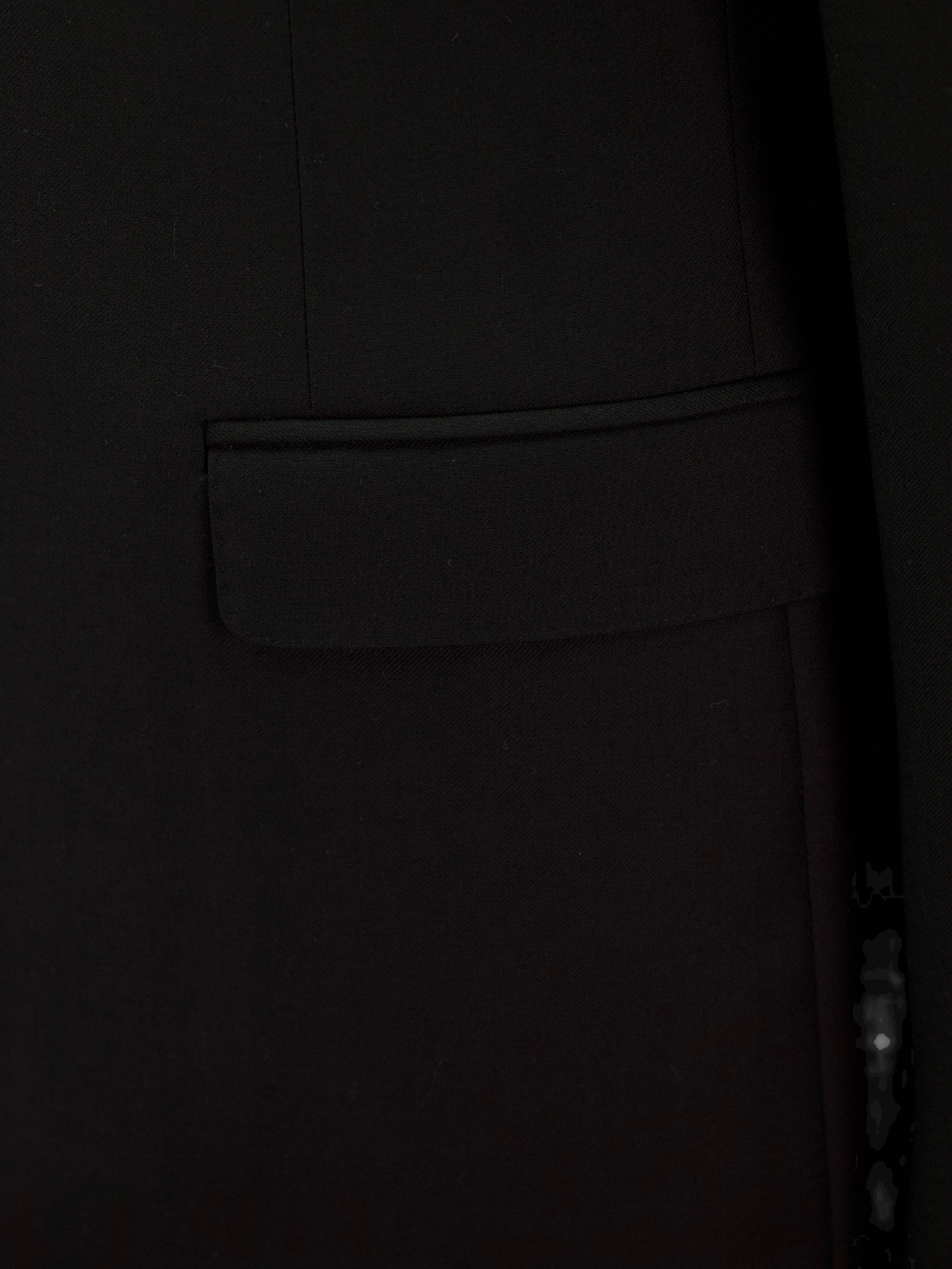 Canali Black & Grey Fine-Wool Traditional Lounge Suit