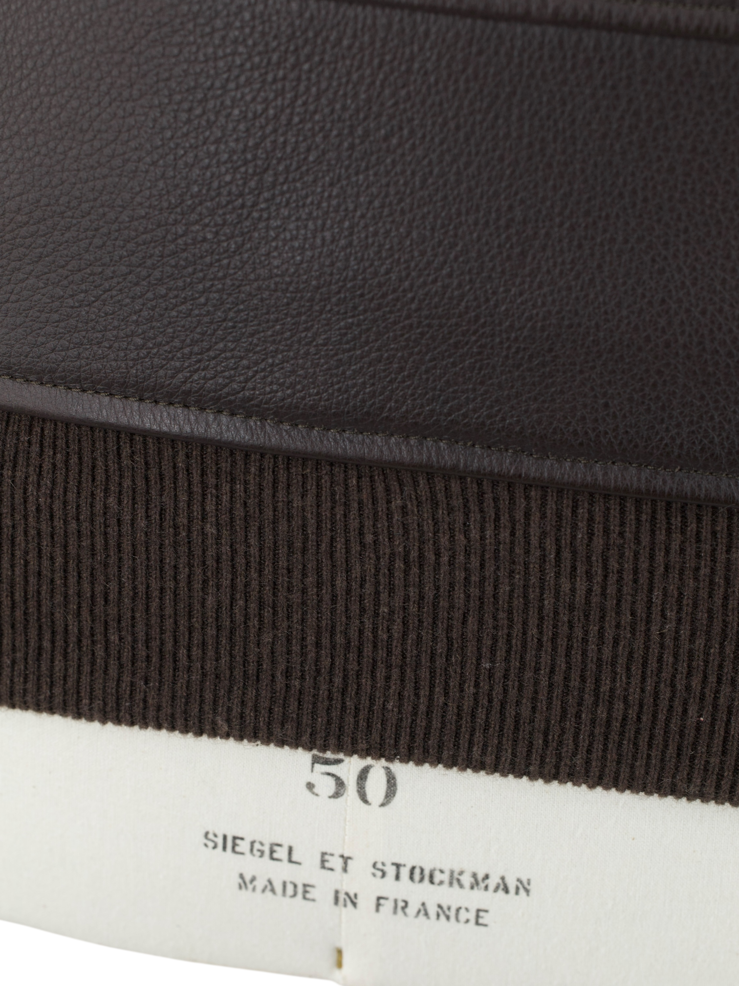 Doriani Dark Brown Grain Leather Blouson Jacket