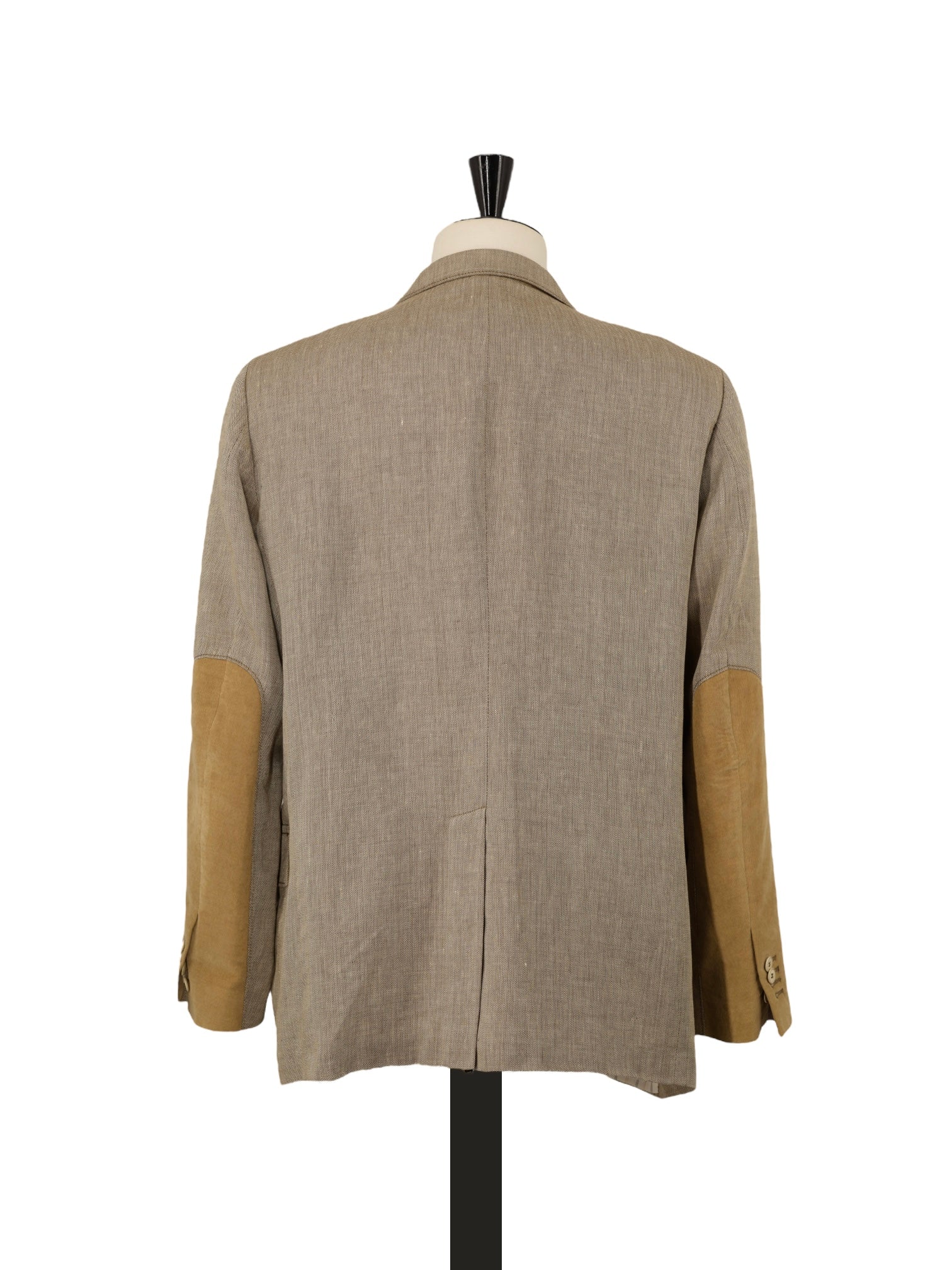 Corneliani ID Brown Linen & Wool Herringbone Vespa Jacket