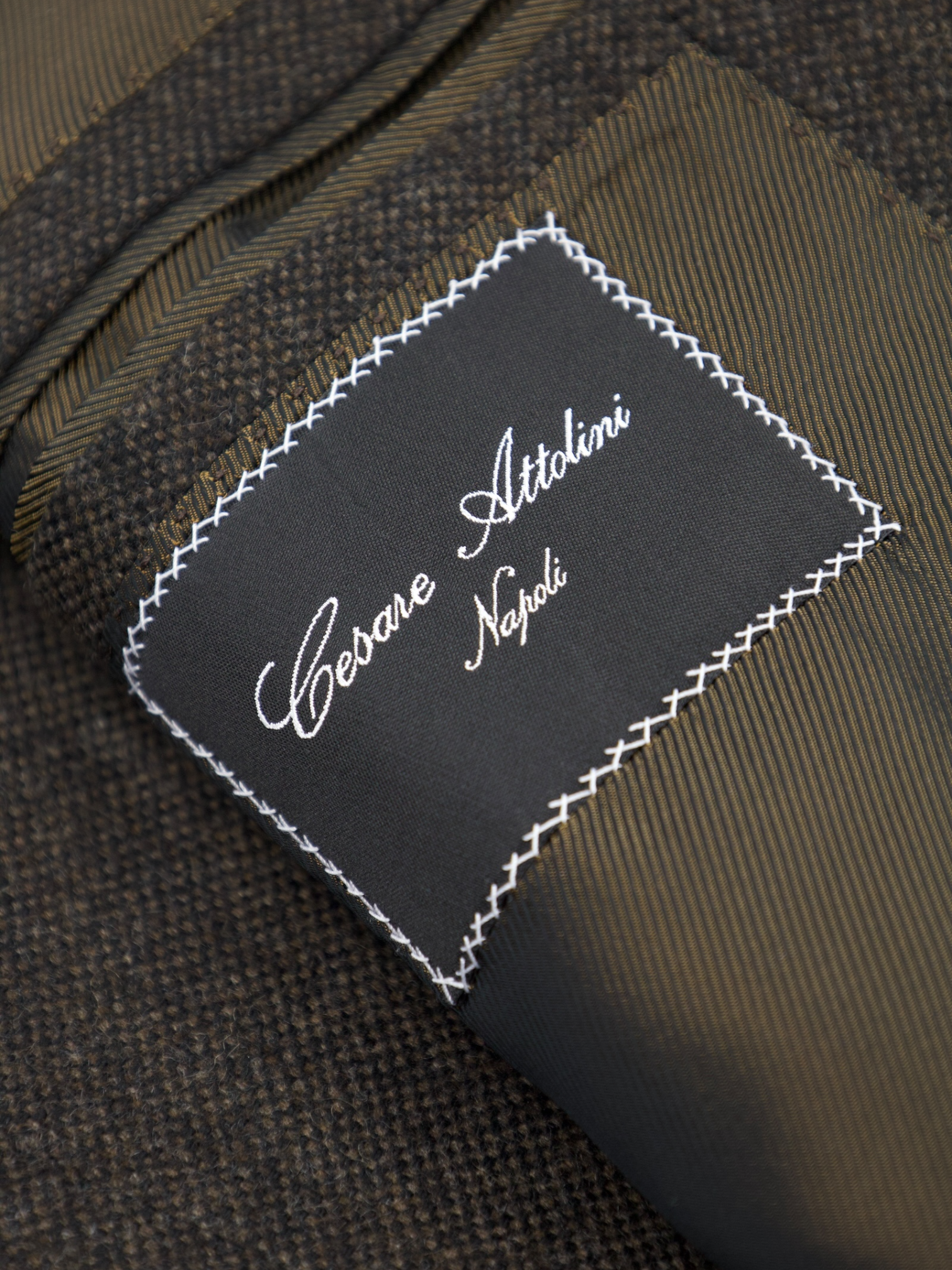 Cesare Attolini Dark Brown Cashmere Micro-Structure Jacket