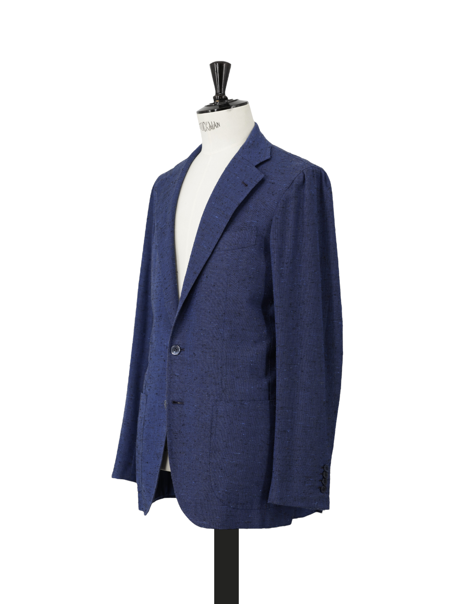 Orazio Luciano Azure Blue Silk, Wool & Mohair Shantung Jacket