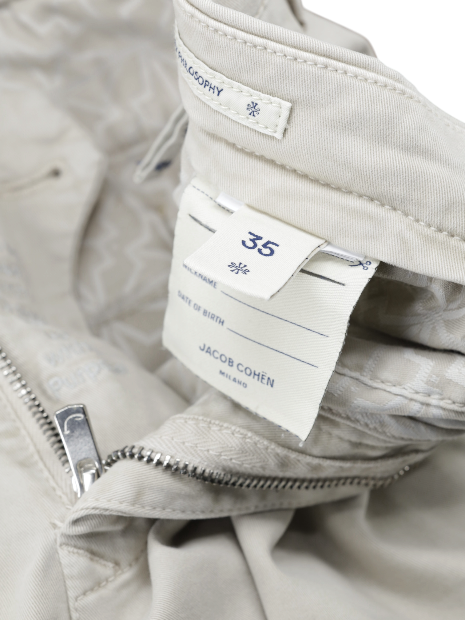 Jacob Cohen Beige Cotton & Stretch 5-Pocket Bobby Chino