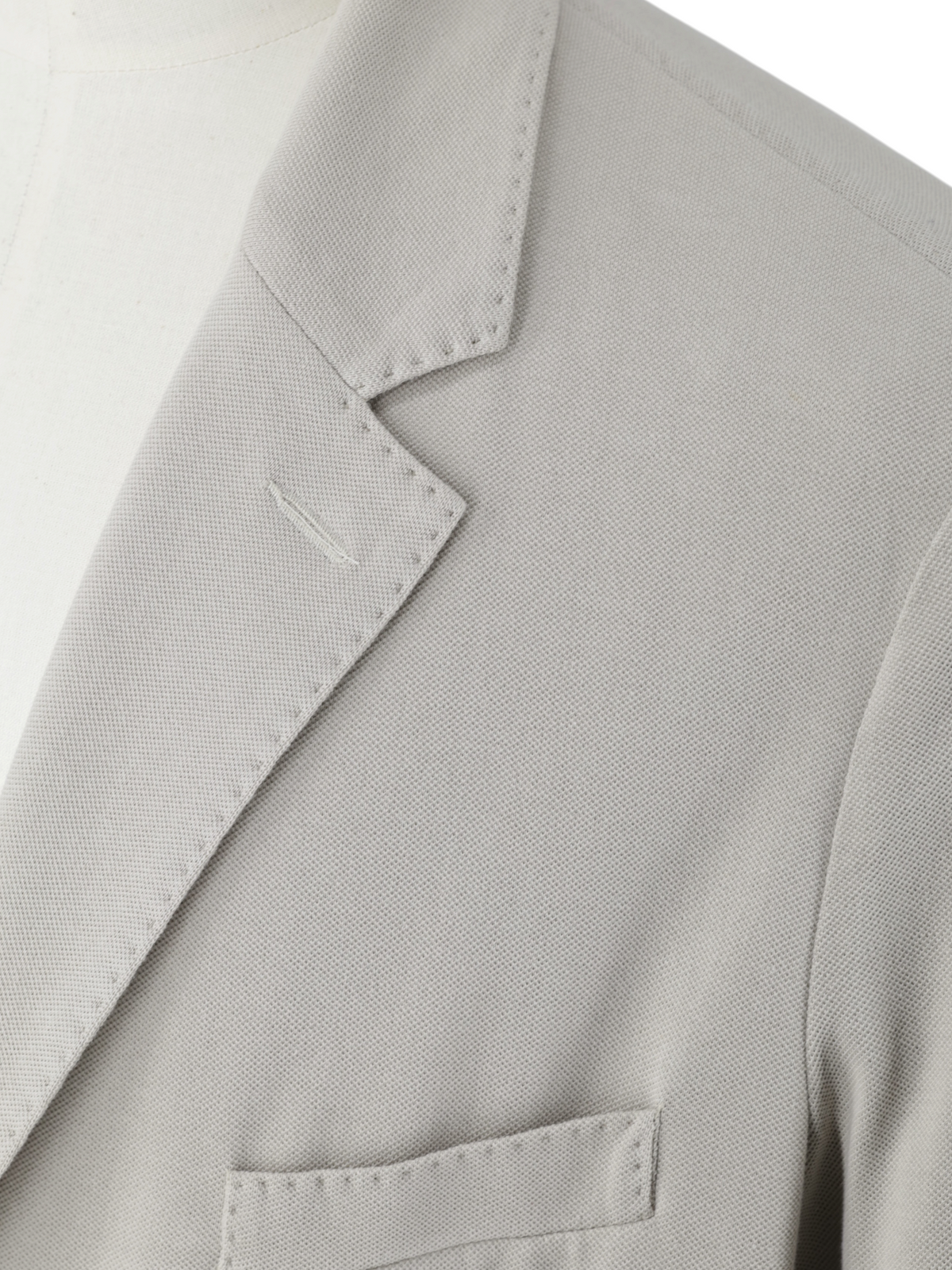 Mandelli Light Brown Lightweight-Cotton Unconstructed Tricot Jacket