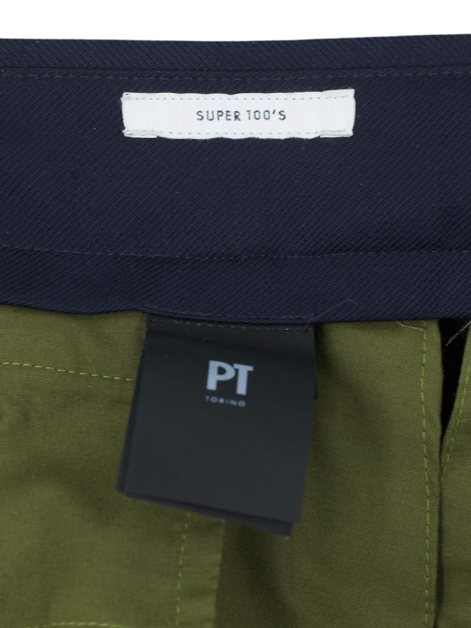 PT01 Navy Super 100's Wool Twill Sartorial "Gentleman-Fit" Trousers