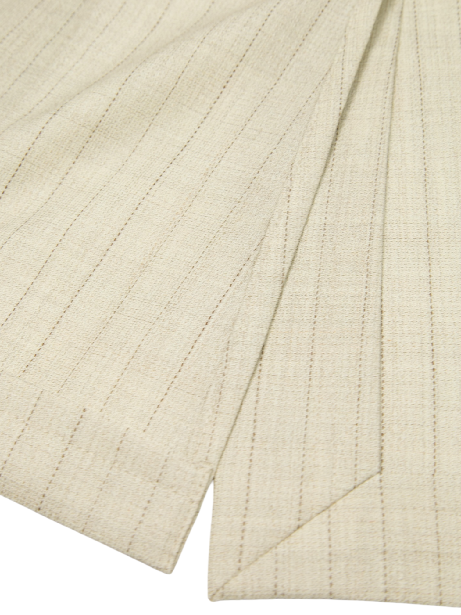 Lardini Sand Double Breasted Unlined Pinstripe Suit