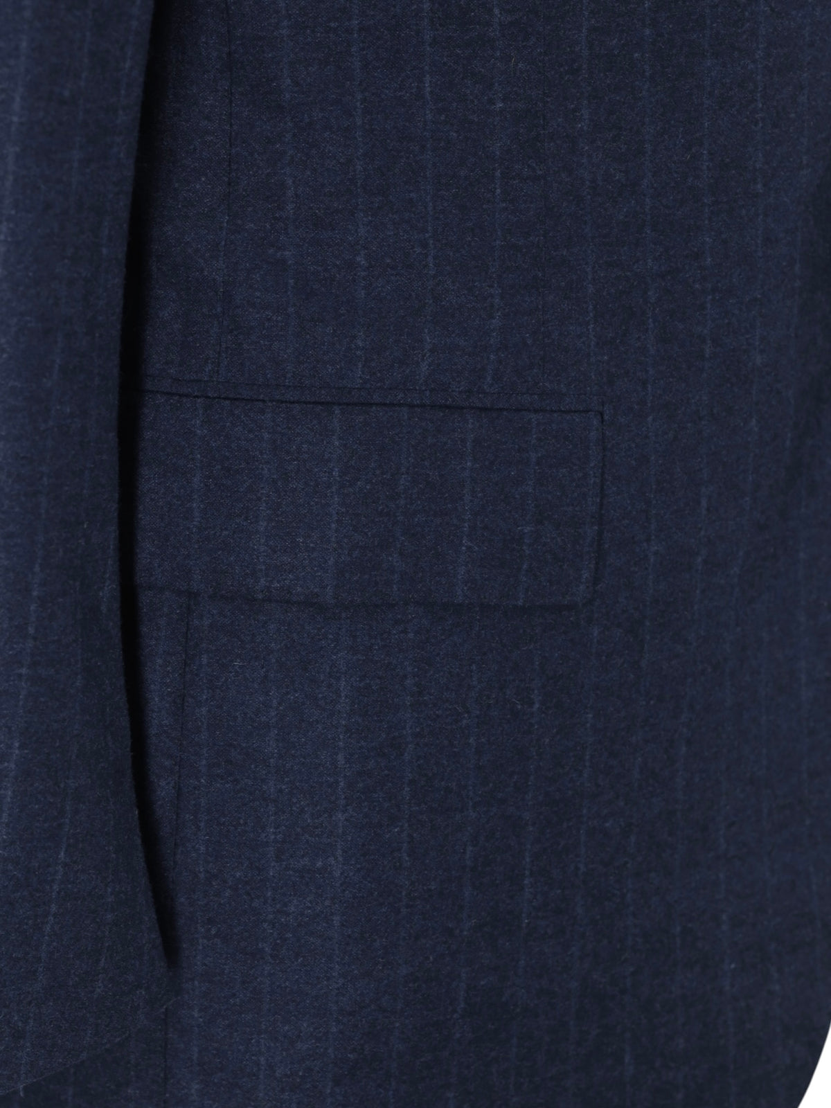 Cesare Attolini Steel Blue Cashmere-Silk Flannel Chalkstripe Suit