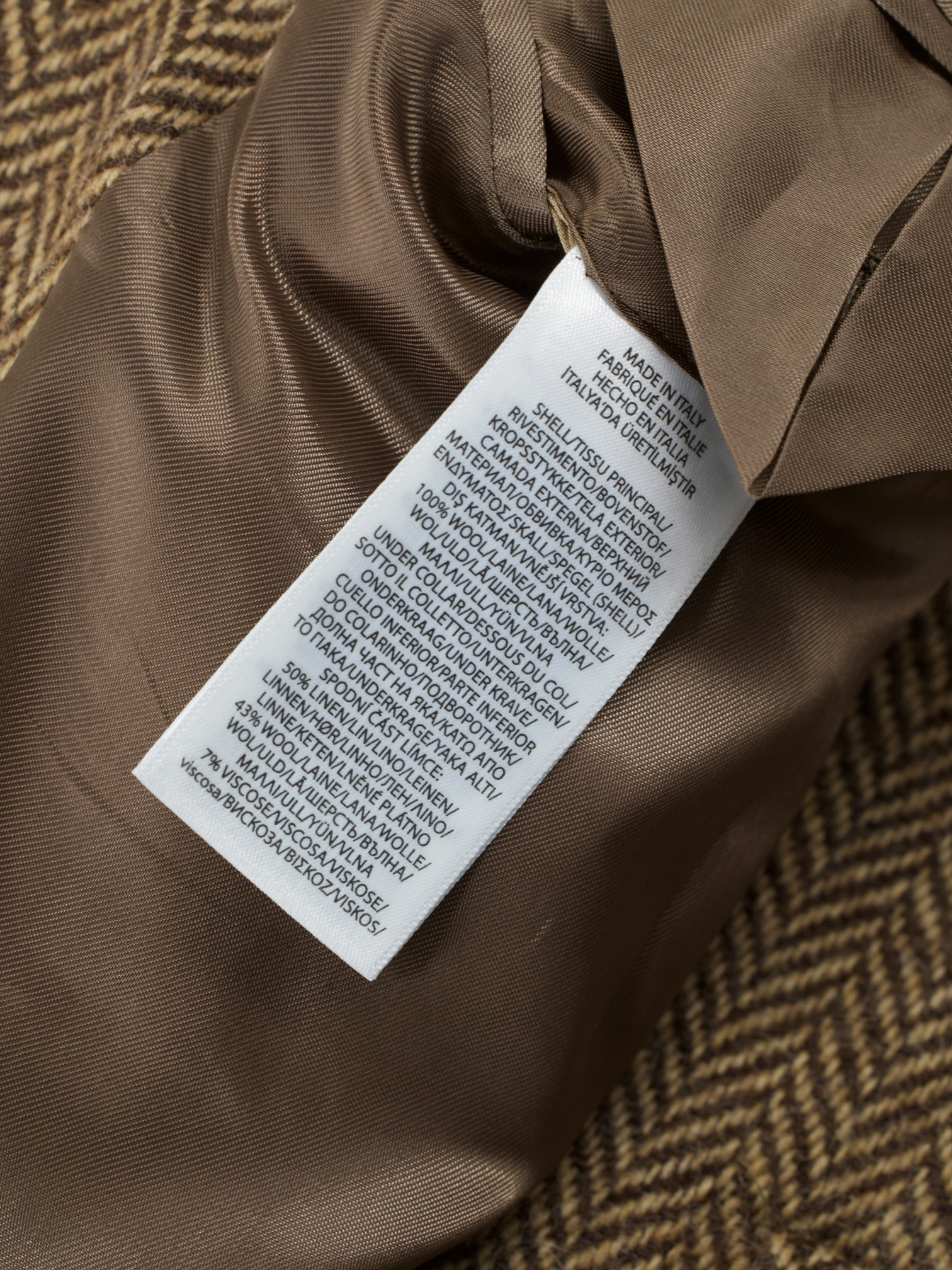 Ralph Lauren Brown Shetland-Tweed Herringbone "RL69" Jacket