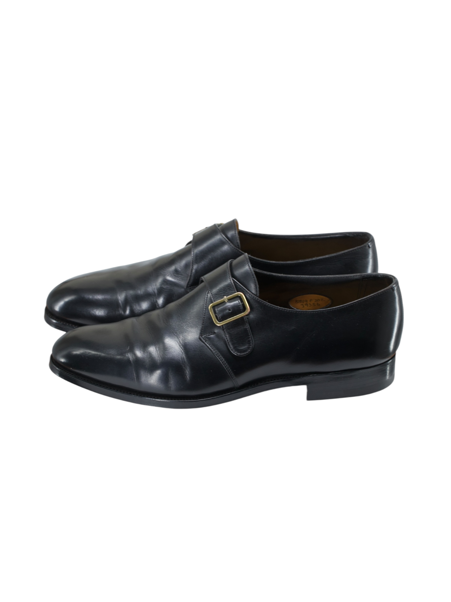 Edward Green Black Ealing Calfleather Single Monk Shoes