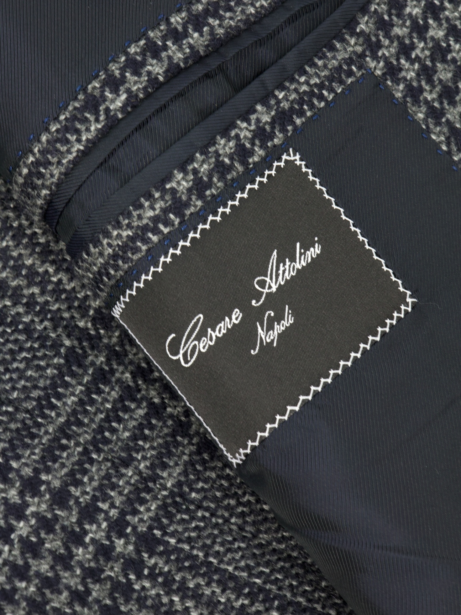 Cesare Attolini Grey Cashmere Overcheck Jacket