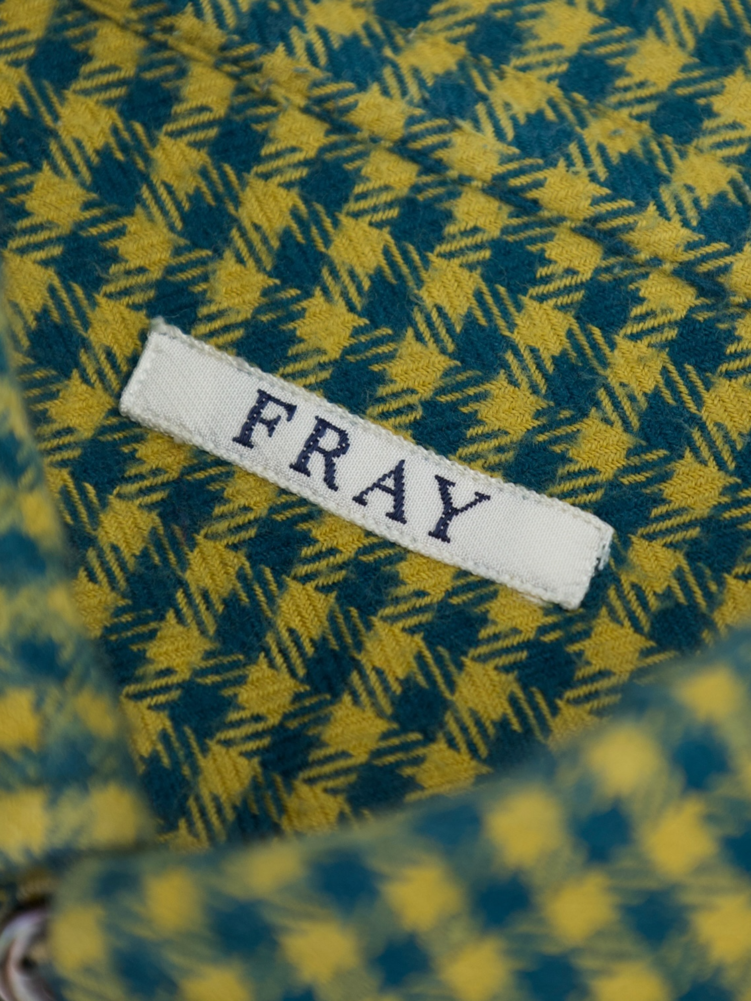 Fray Yellow & Petrol Gingham Check Flannel Shirt