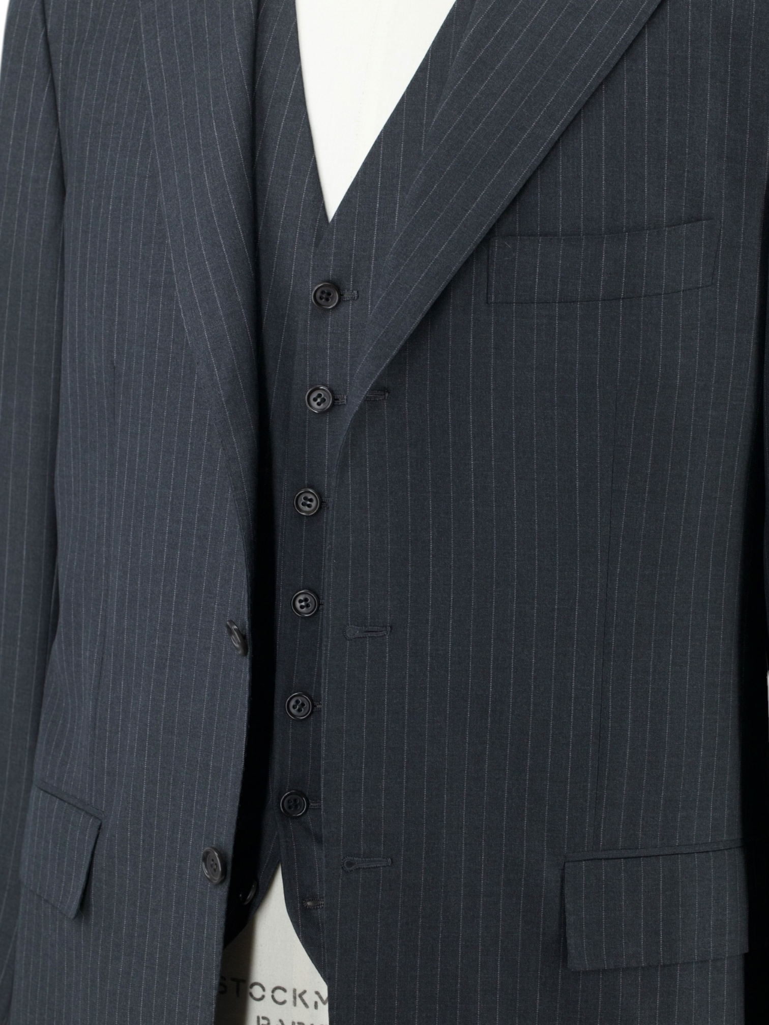 Kiton Grey 3-Piece Fine-Wool Classic Pinstripe Suit