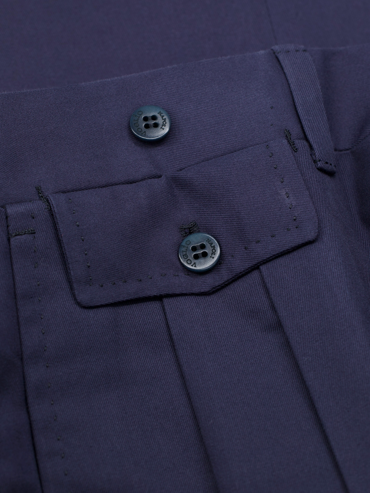 Sartoria Voglio Dark Blue Caccioppoli Cotton Twill Sartorial Trousers