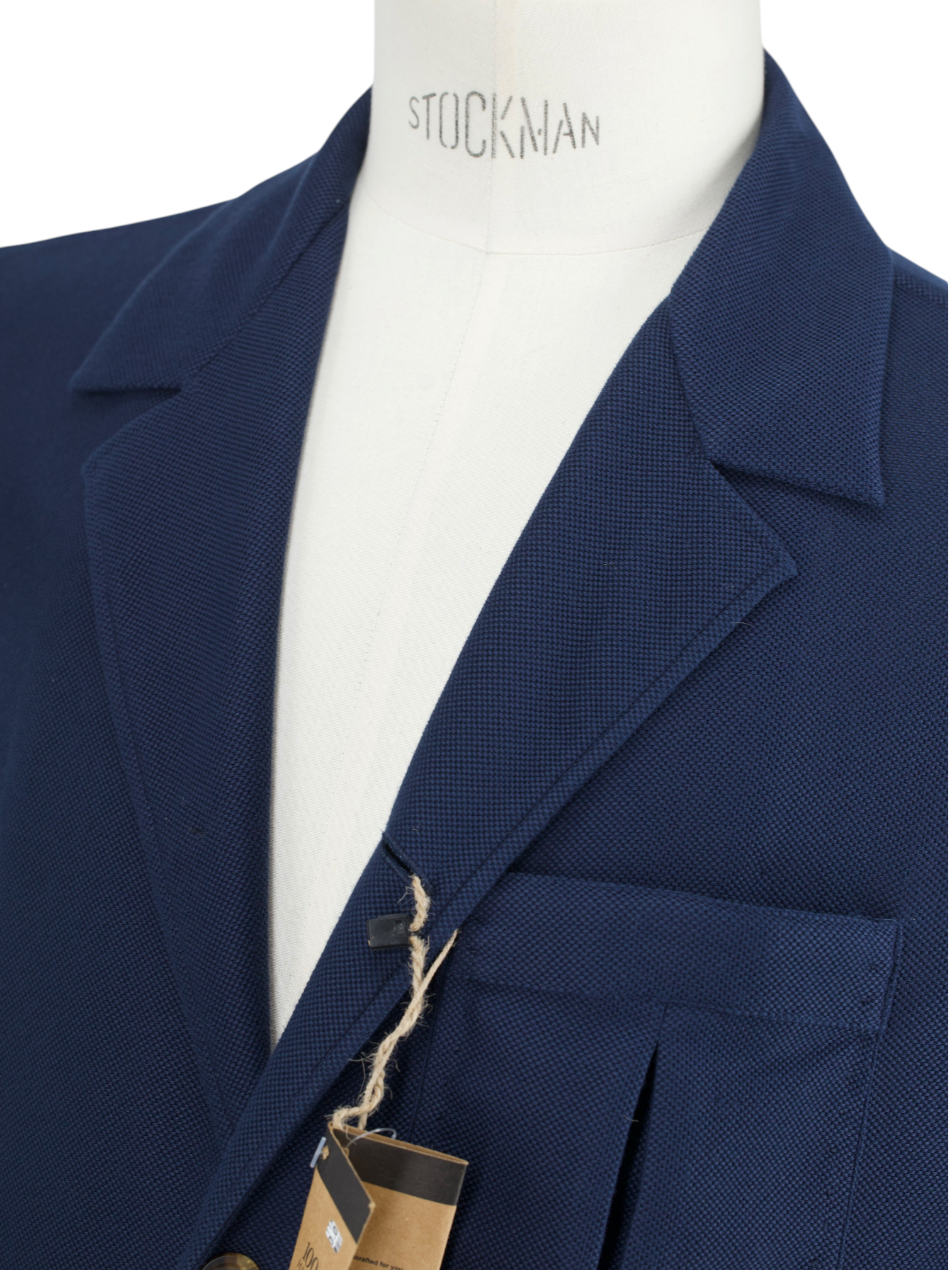 100 Hand Dark Blue Drago Cotton-Piqué Traveller Jacket