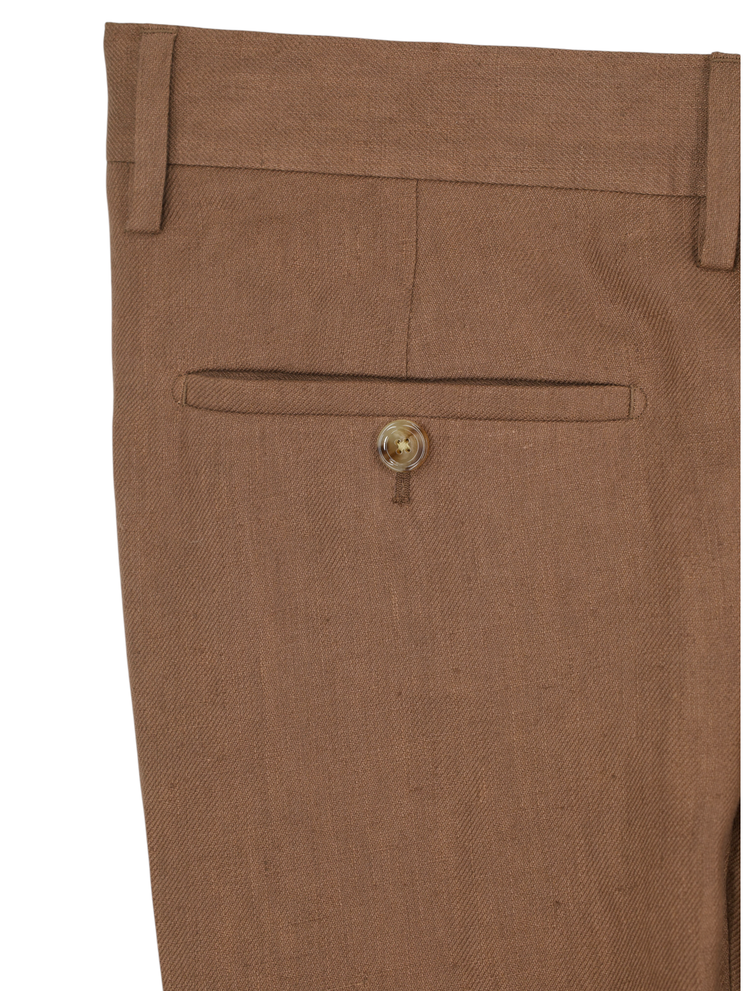 Lardini Tobacco Brown Linnen Twill Summer Trousers