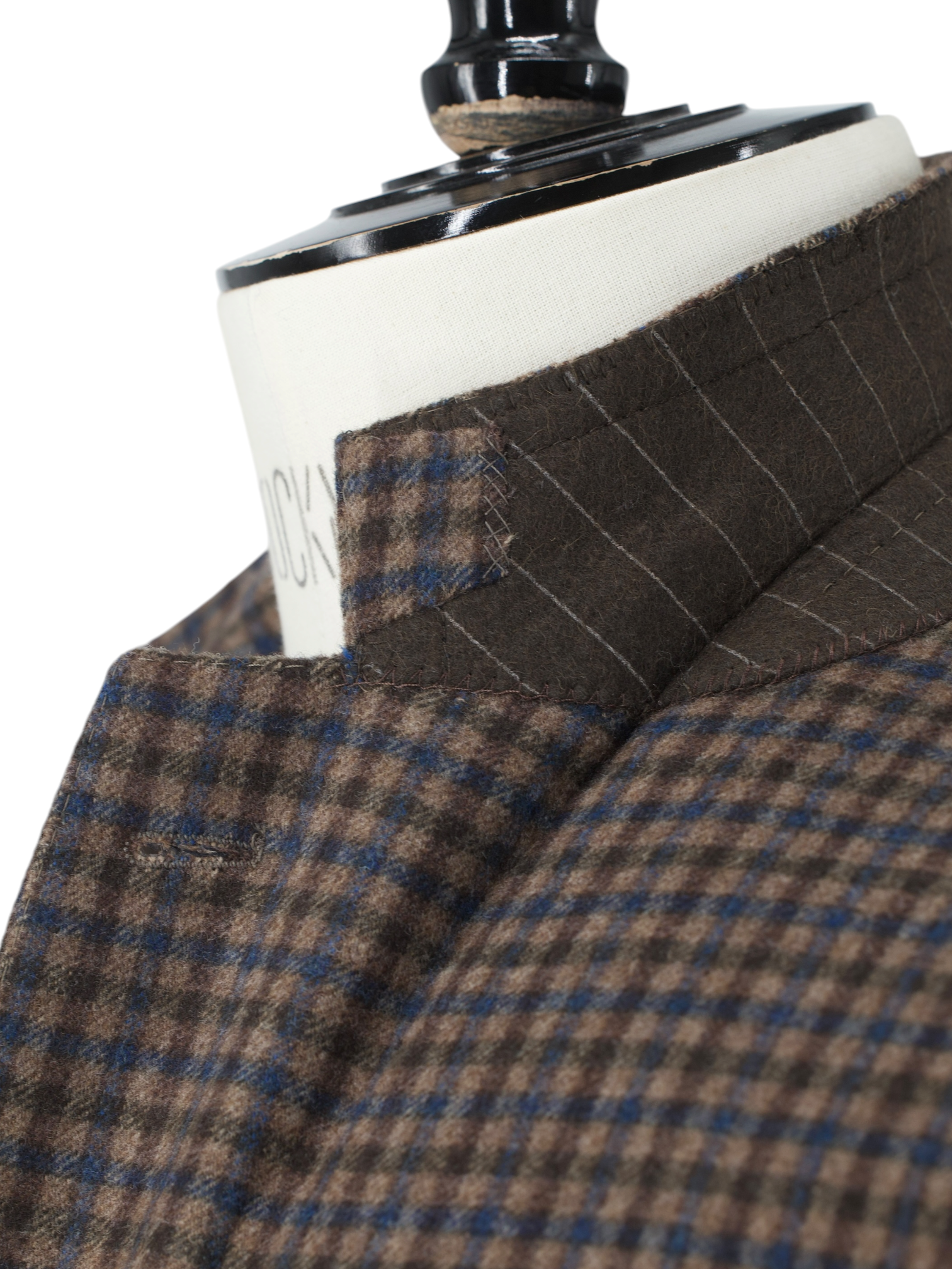 Ermenegildo Zegna Brown & Teal Wool & Trofeo-Cashmere Checkered Mila Jacket
