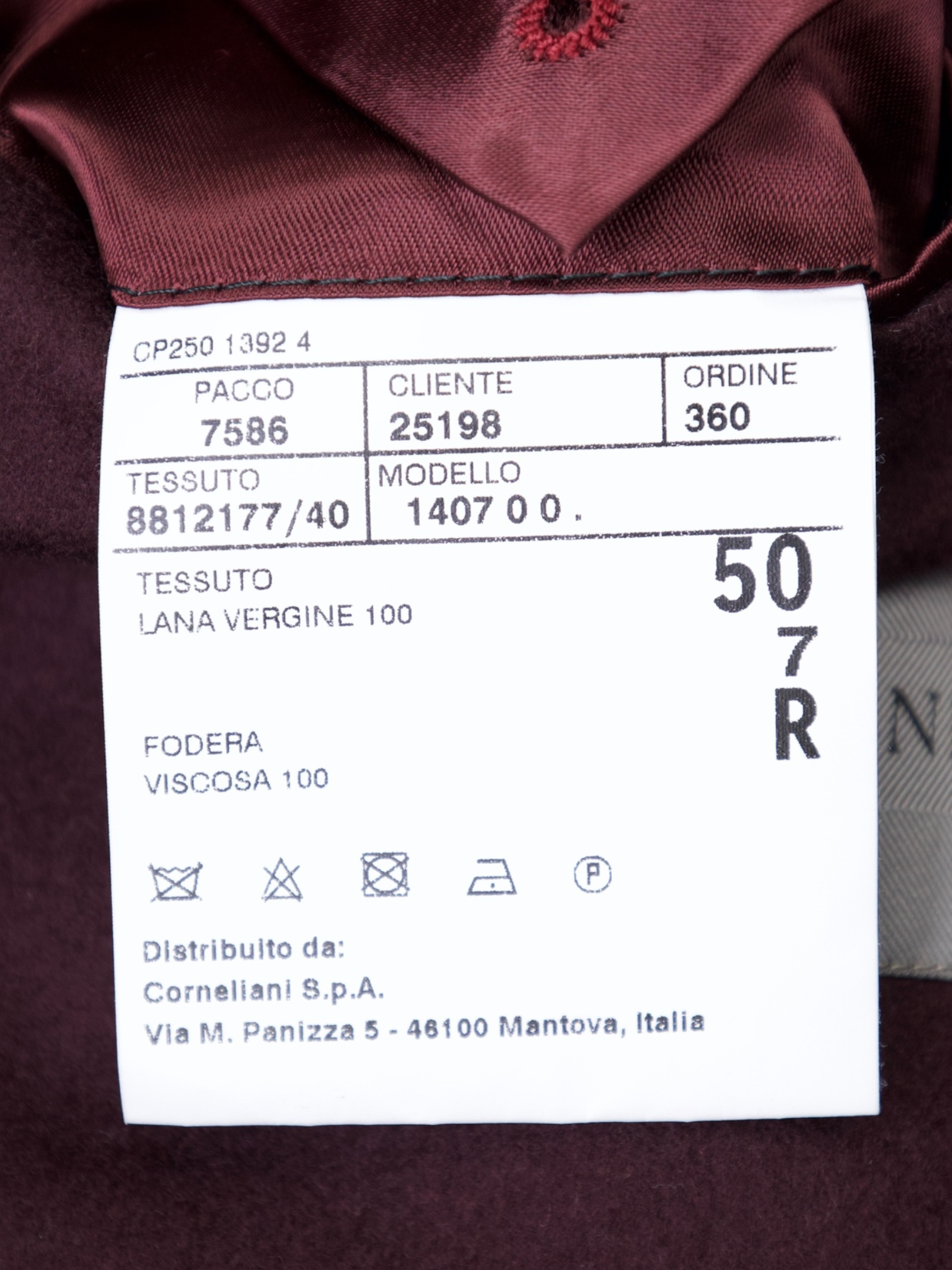 Corneliani Wine Red Extra-Fine Brushed Wool Belted Carcoat