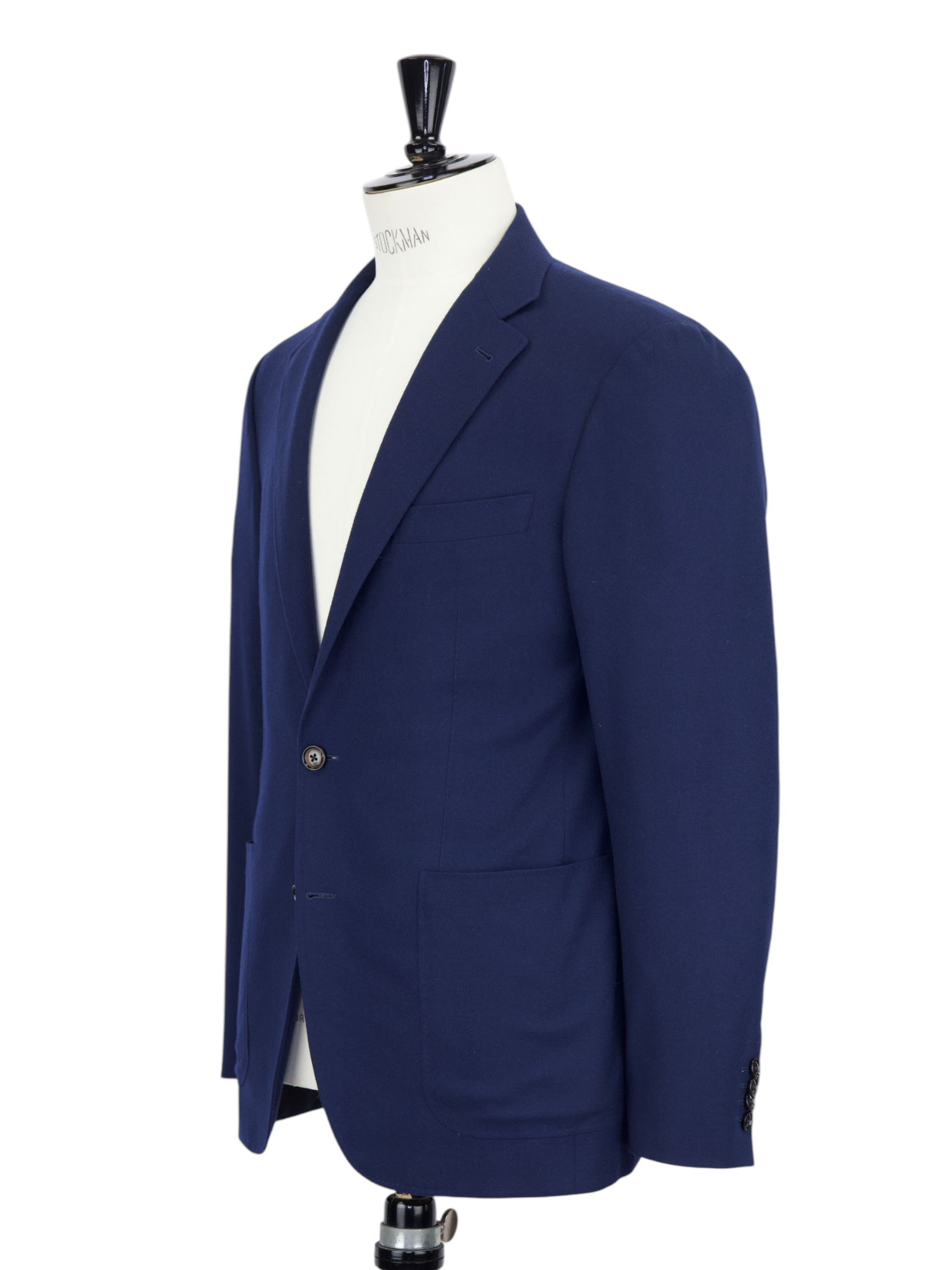 Canali Navy Cashmere Stretch Flannel "Kei" Jacket