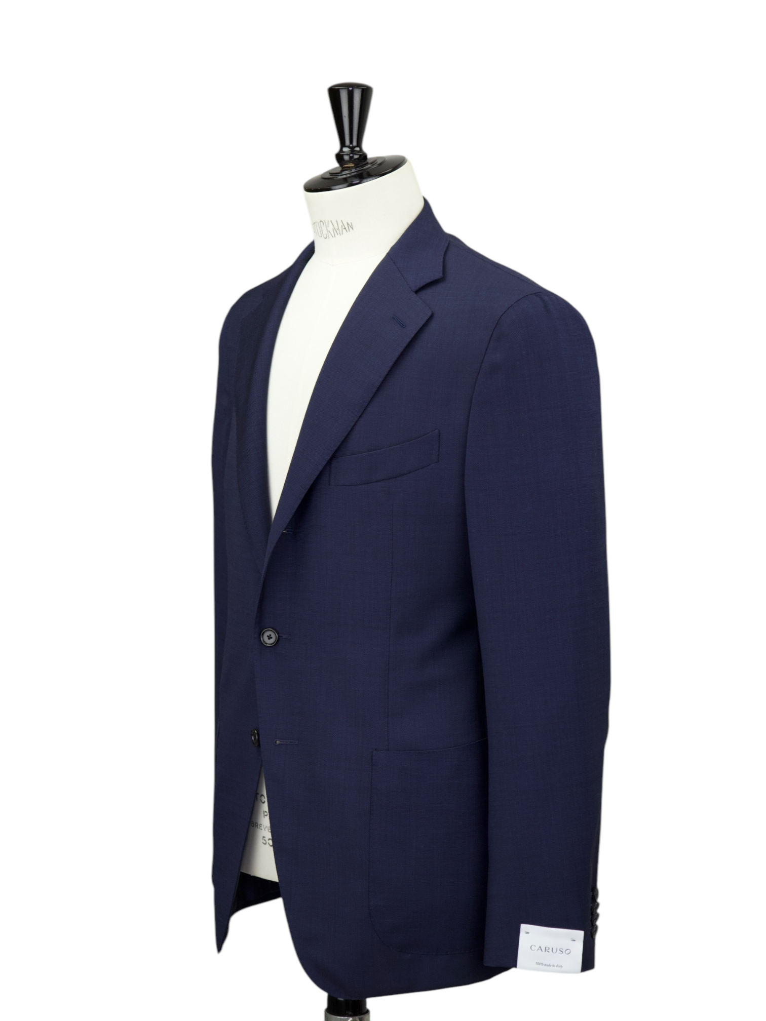 Caruso Navy Wool Serge-Weave Aida Jacket