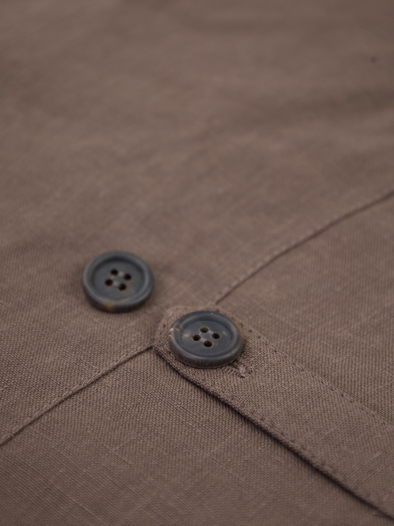 Brunello Cucinelli Tobacco Brown Linen Waistcoat