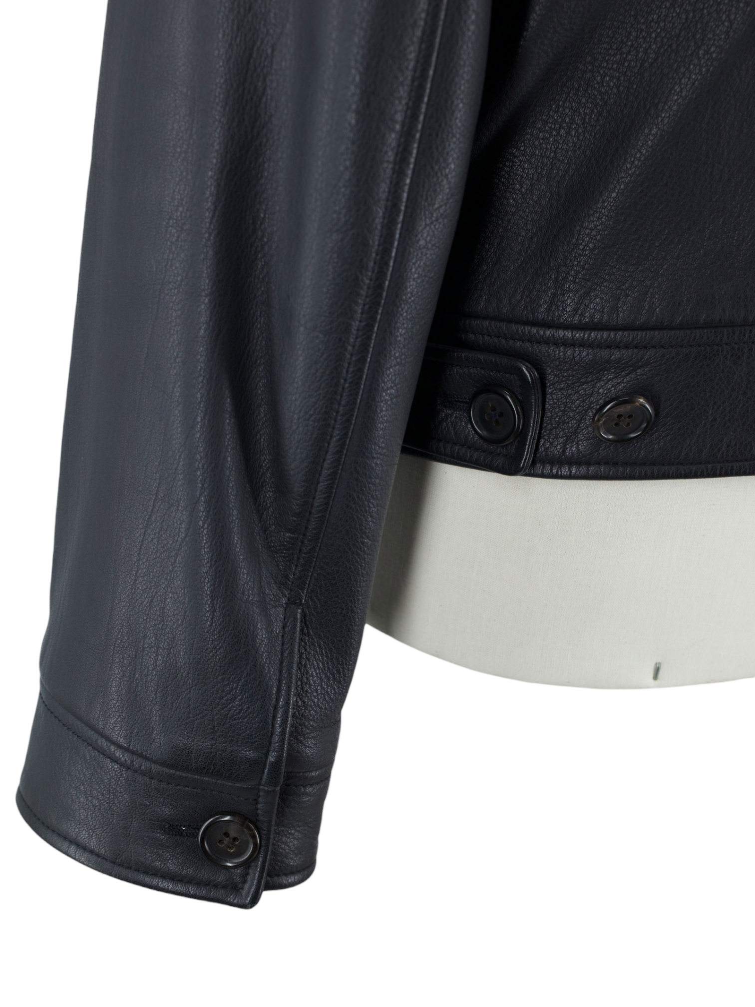 Cesare Attolini Dark Grey Deerskin Blouson Jacket