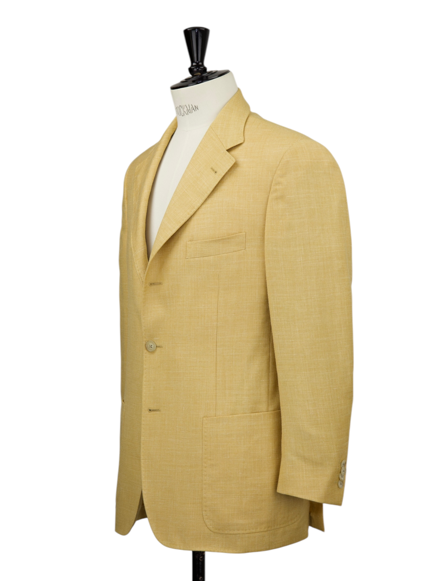 Corneliani Peach Wool, Silk & Linen Hopsack Jacket