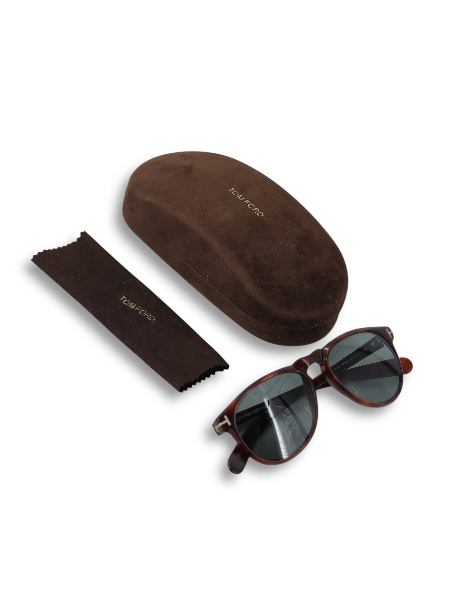 Tom Ford Havana Brown Flynn 291 Wayfarer Sunglasses