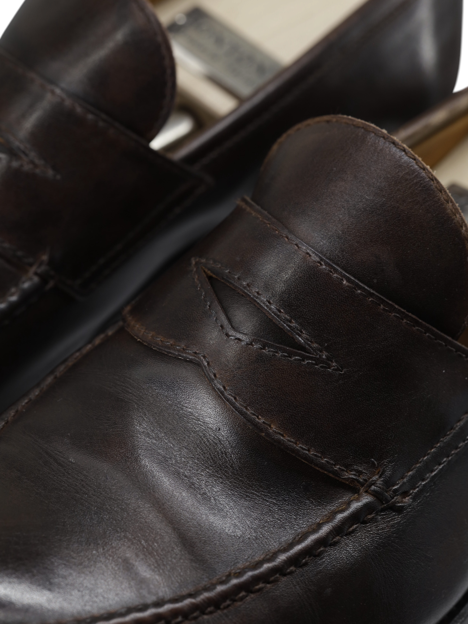 Bontoni Dark Brown Calfleather Principe Penny Loafer