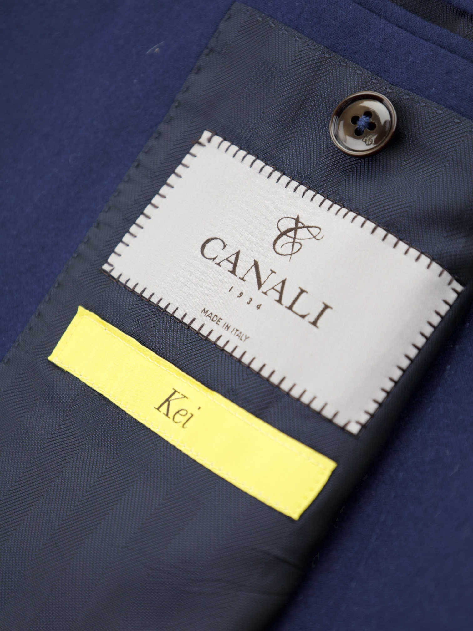 Canali Navy Cashmere Stretch Flannel "Kei" Jacket