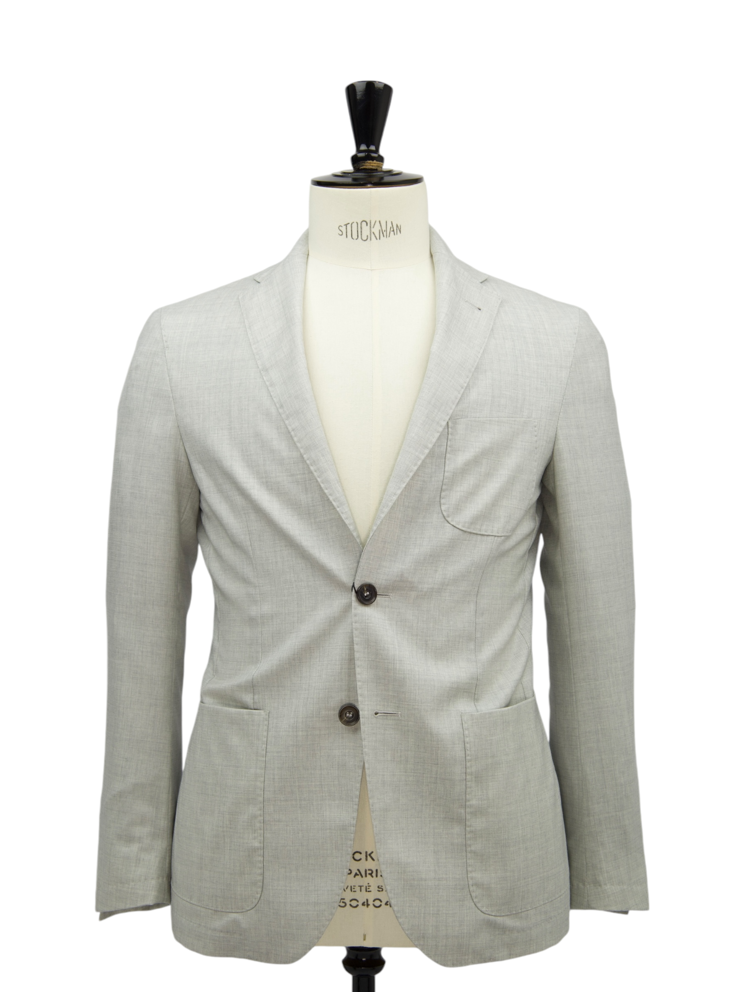 Corneliani Light Grey Wool & Silk Melange Jacket