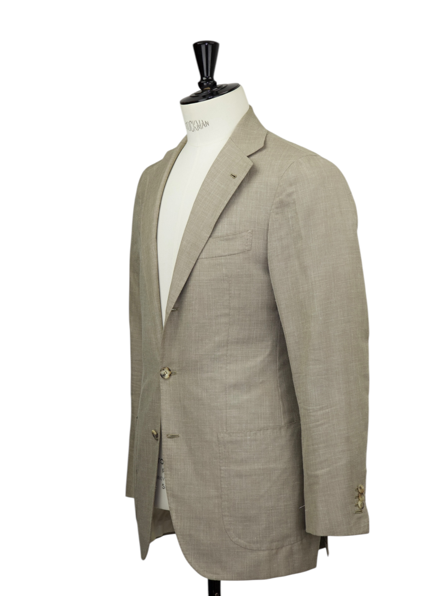 Orazio Luciano Light Brown Wool, Silk & Linen "Summertime" Jacket