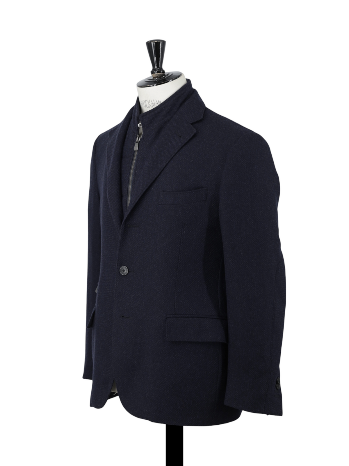 Corneliani ID Dark Blue Wool & Cashmere Milestone Fall Vespa Jacket