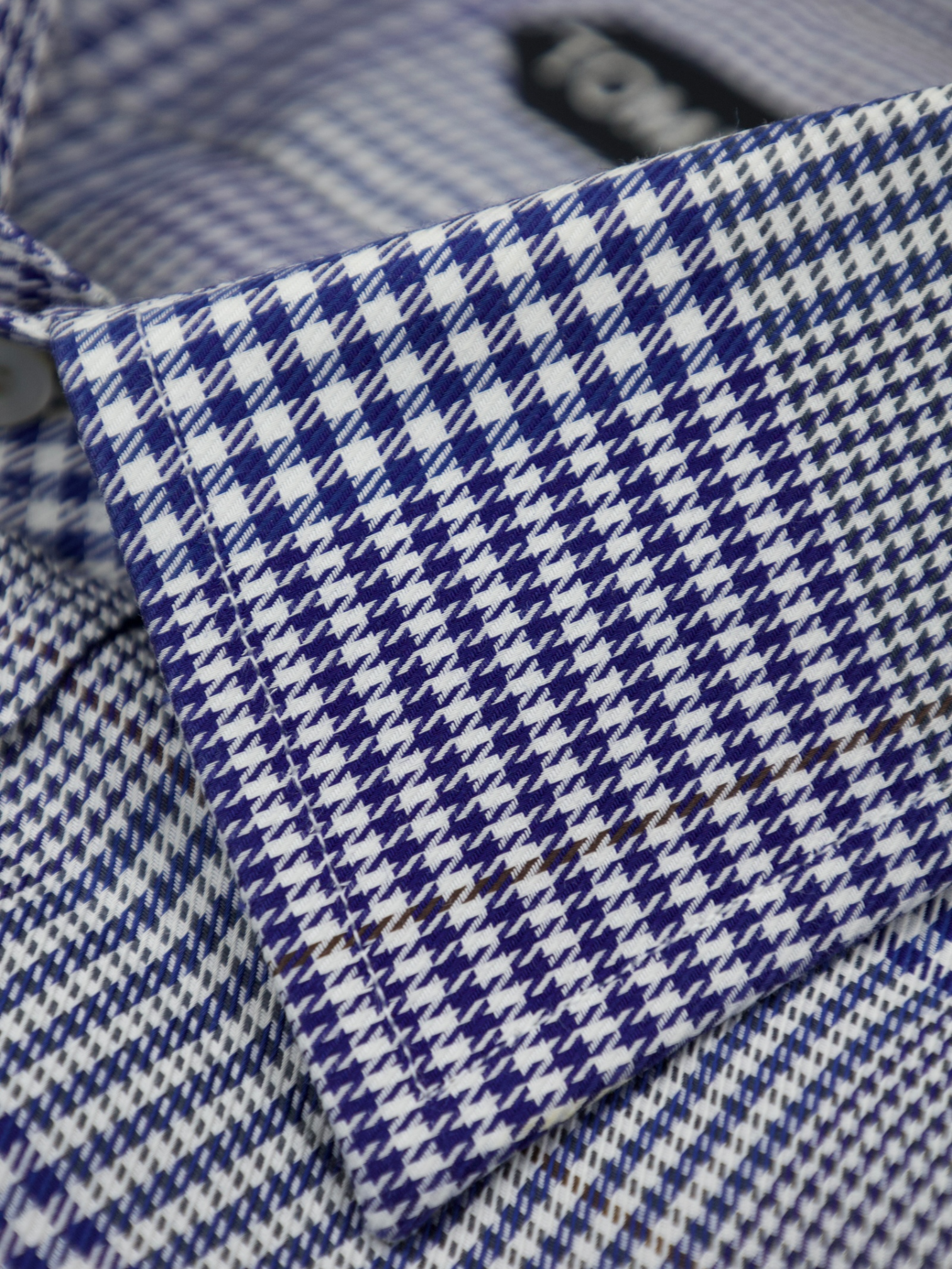 Tom Ford Blue Cotton Glencheck Shirt