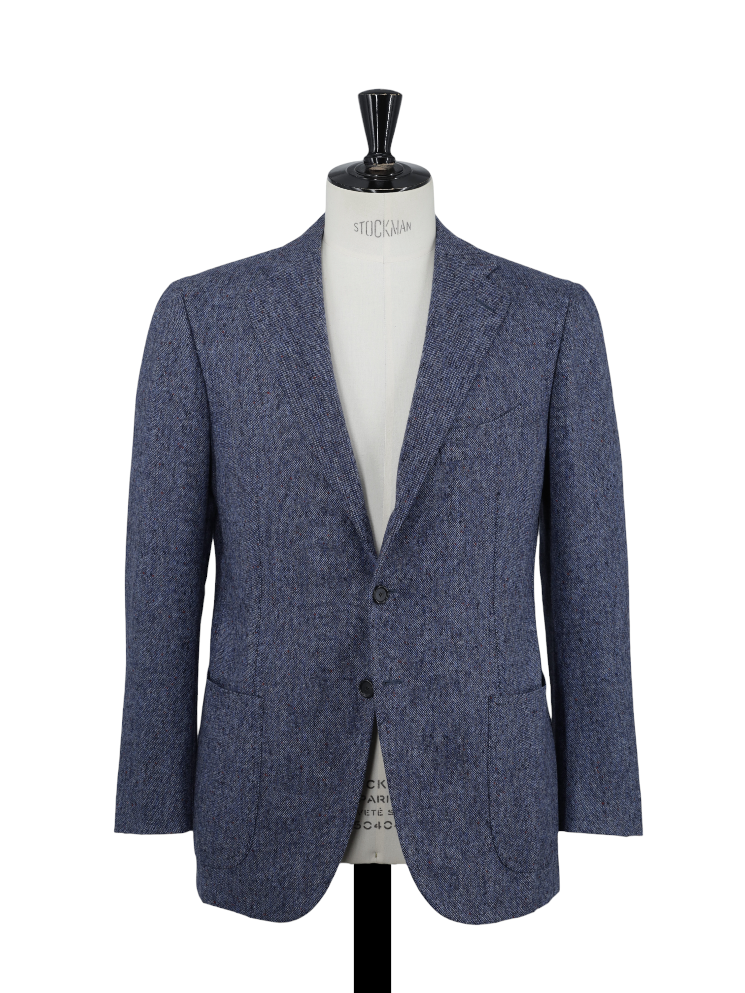Cesare Attolini Steel Blue & Multicolor Donegal Tweed-Wool Jacket