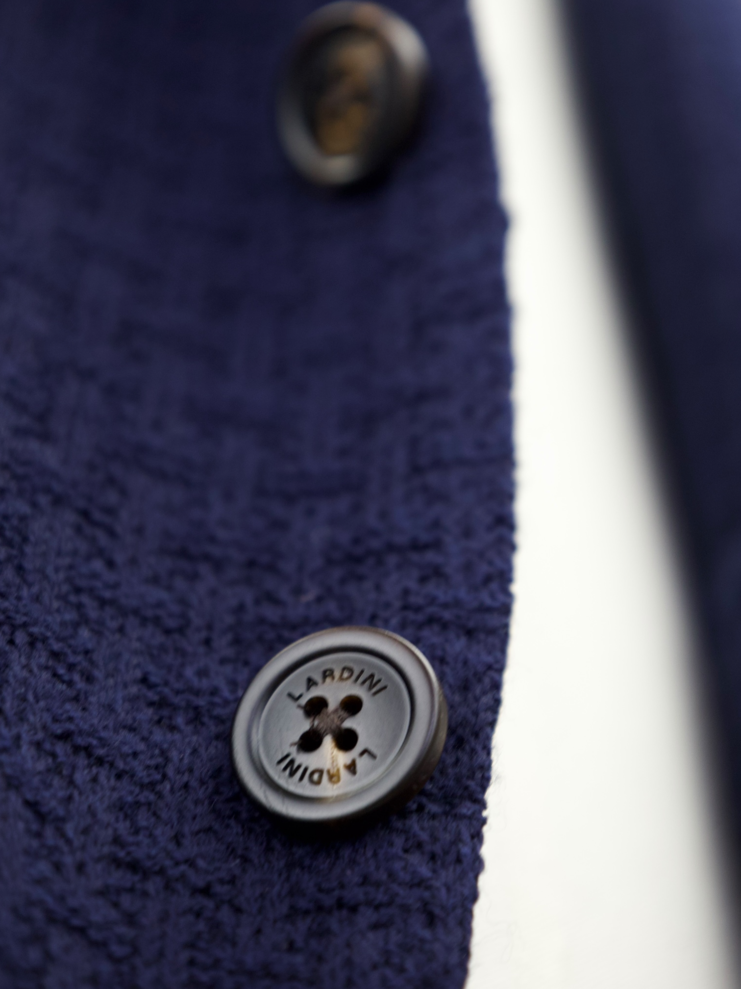 Lardini Navy Liknit Knitted Jacket