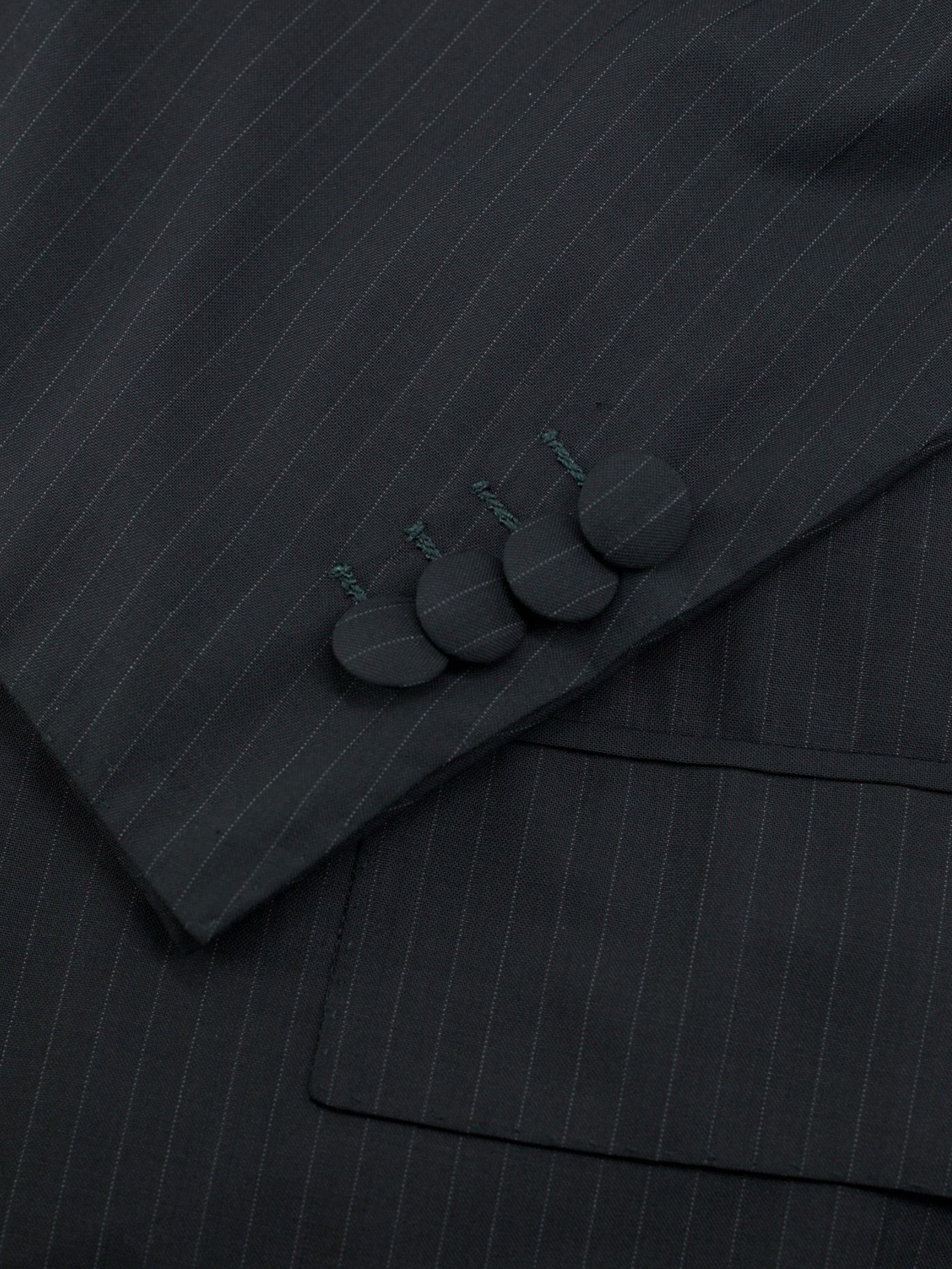 Cesare Attolini Deep Navy Super 130's Banker Pinstripe Suit