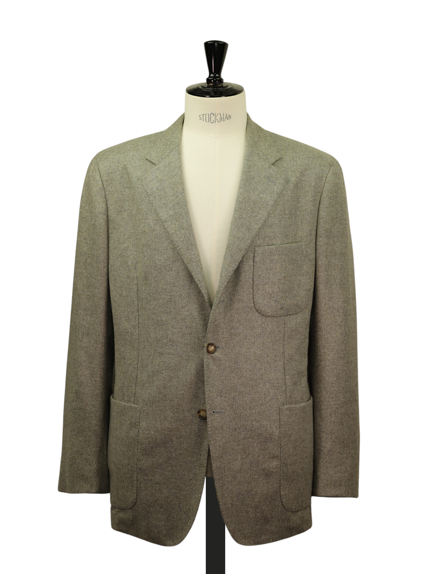 Loro Piana Oatmeal Vintage Cashmere & Goathair Micro-Pattern Jacket