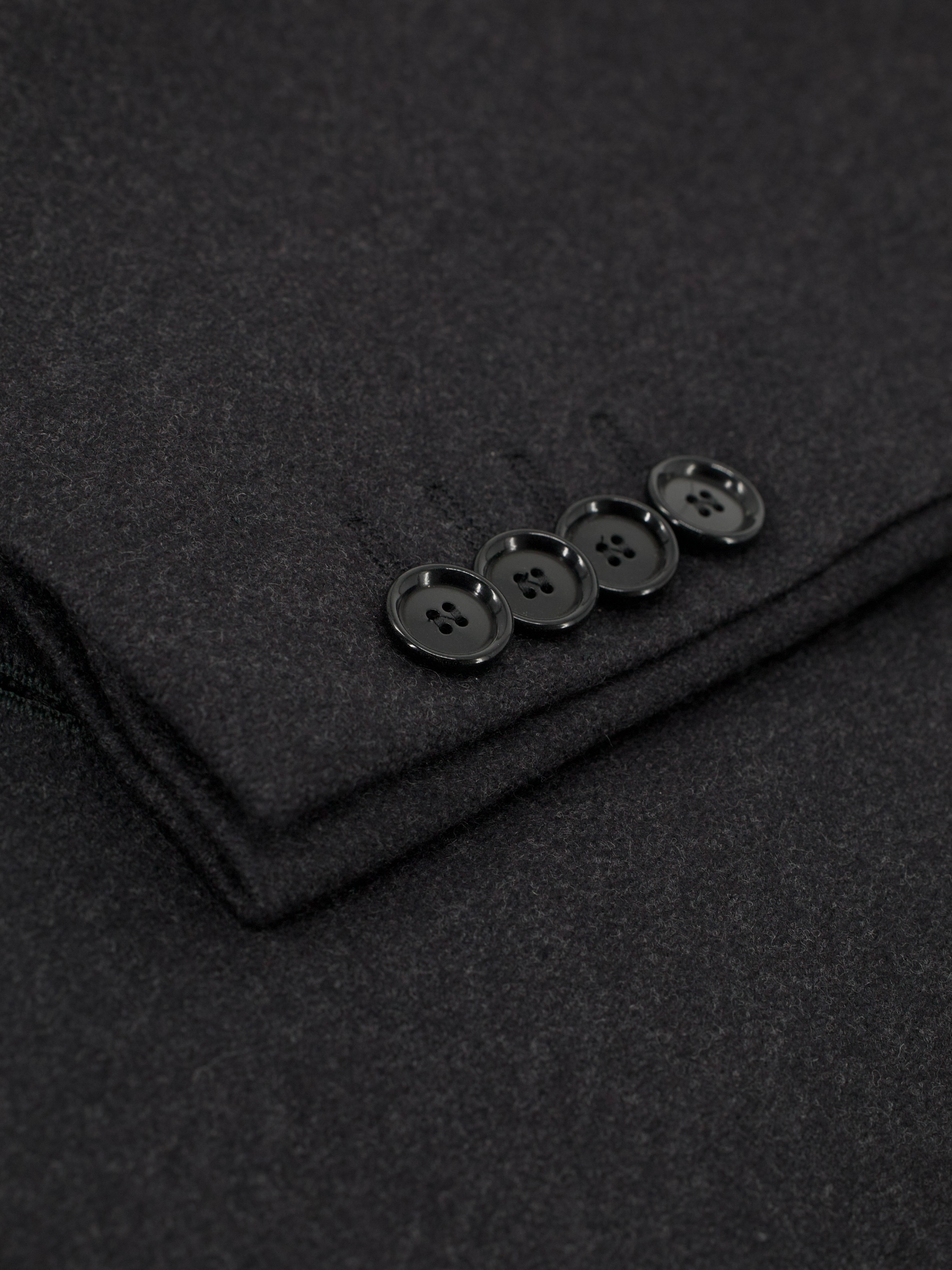 Cesare Attolini Anthracite Super 150’s & Cashmere Twill Overcoat