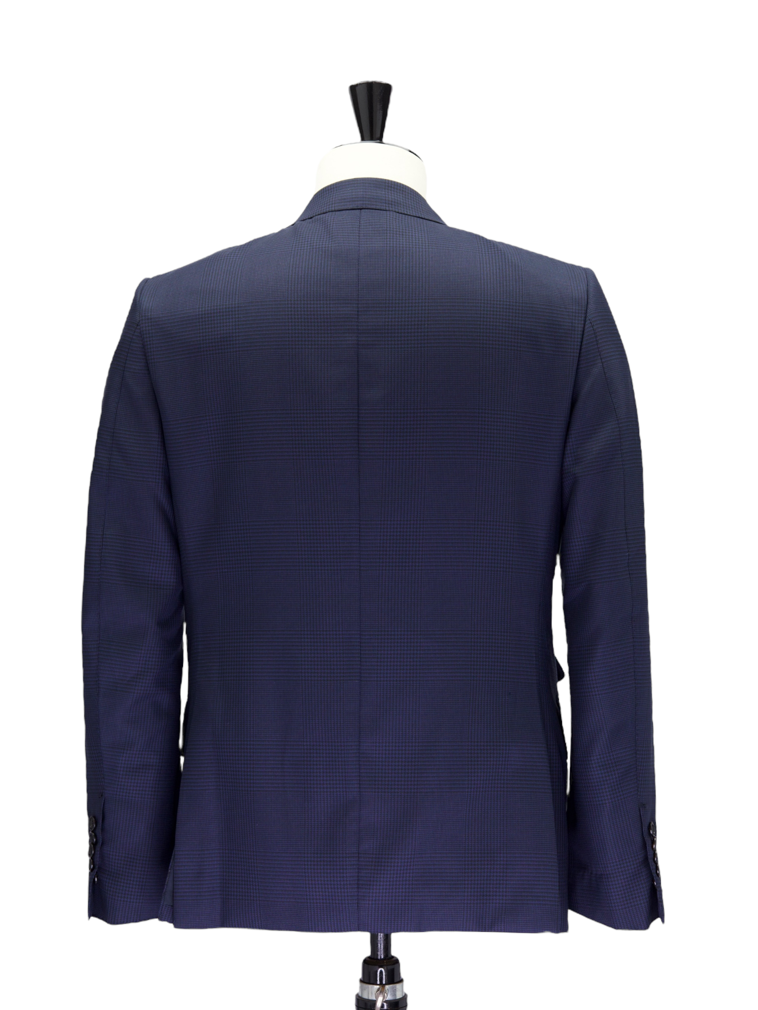 Tom Ford Blue Prince of Wales Wool & Silk Shelton Jacket