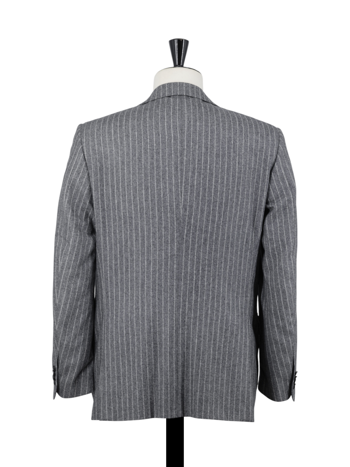 Corneliani Grey Wool-Flannel Classic Pinstripe Winter Suit