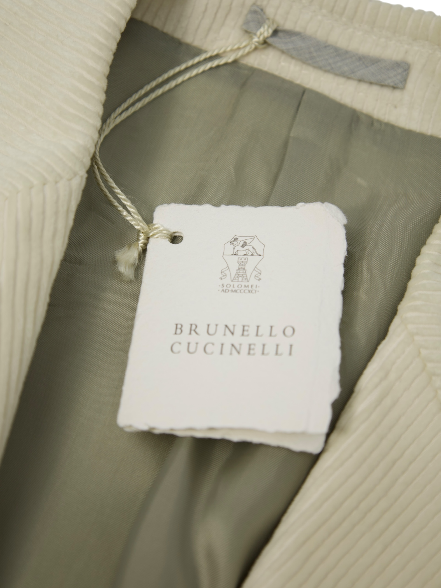 Brunello Cucinelli Offwhite Cotton Corduroy Jacket