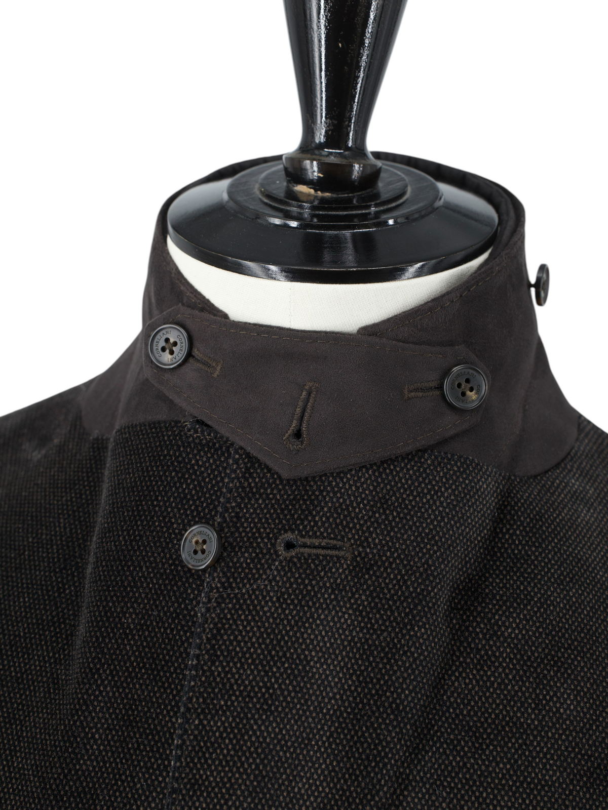 Corneliani Dark Taupe Cotton-Stretch Moleskin Pinpoint Vespa Jacket