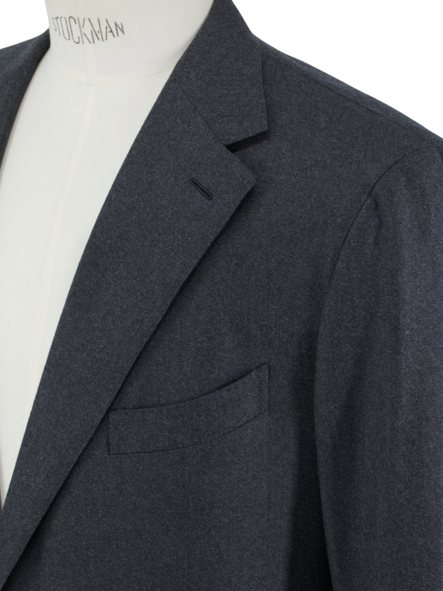 Caruso Grey Super 150's Wool-Flannel Jacket