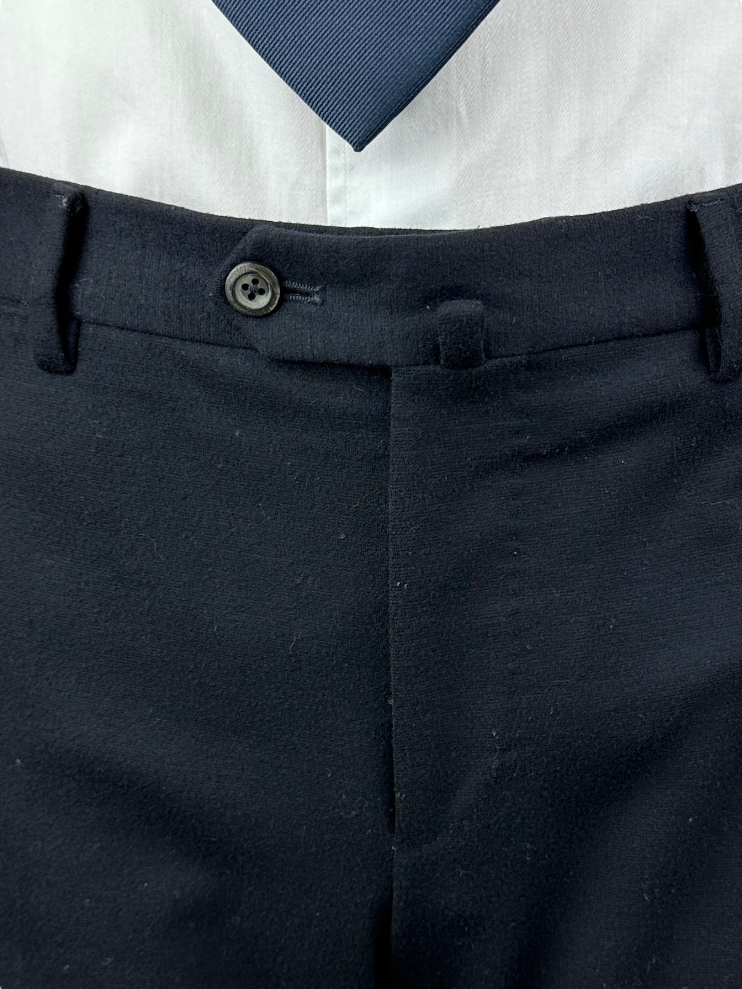 PT01 Navy Flannel Trousers